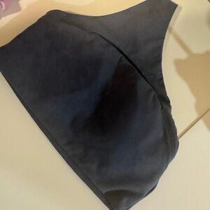 Navy One-Shoulder Top